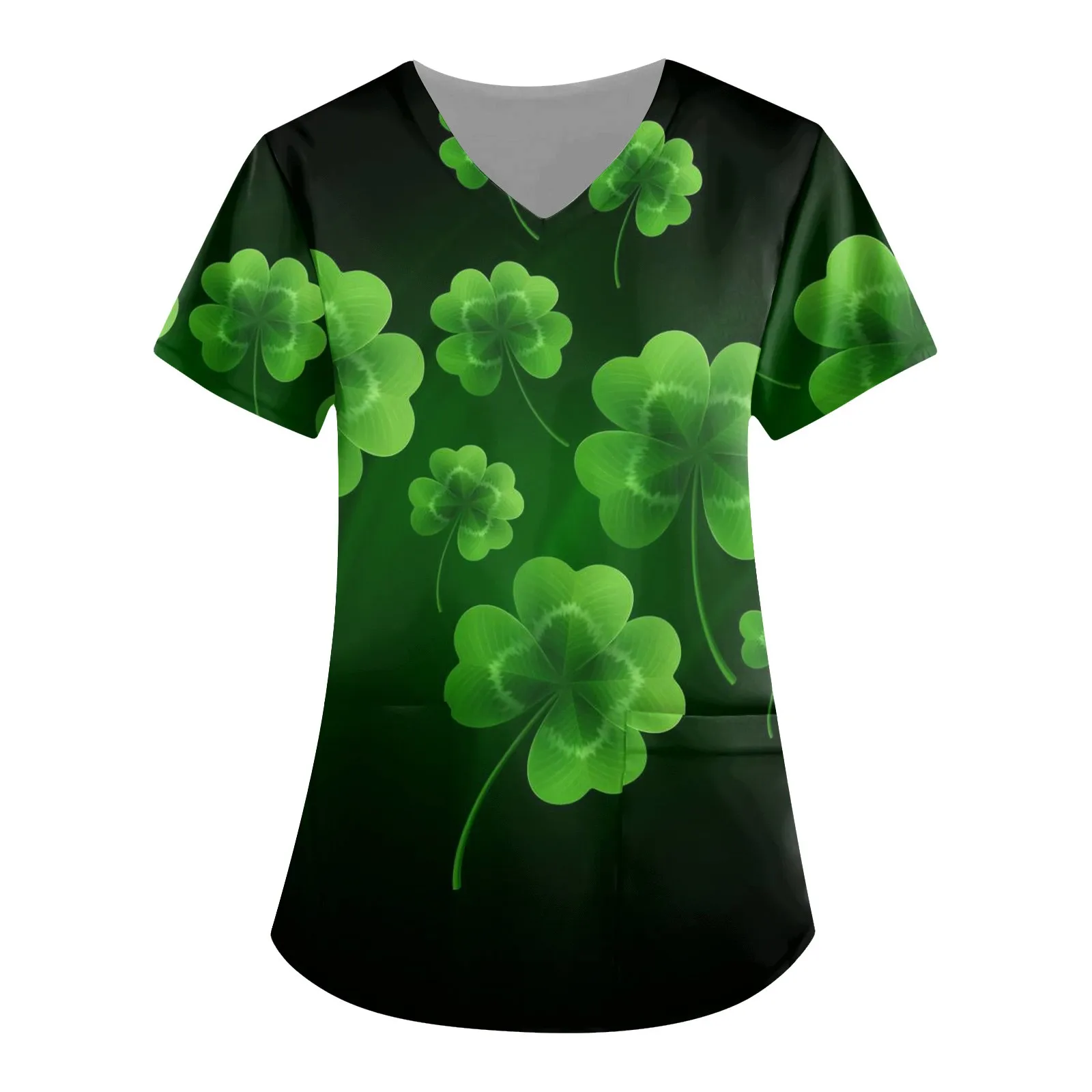 Women Nursing Uniform St Patrick's Day Pet Grooming Uniforms Four Leaf Clovers Print Beauty Salon Clinic Veterinaria Scrubs Top
Women Nursing Uniform St Patrick's Day Pet Grooming Uniforms Four Leaf Clovers Print Beauty Salon Clinic Veterinaria Scrubs Top