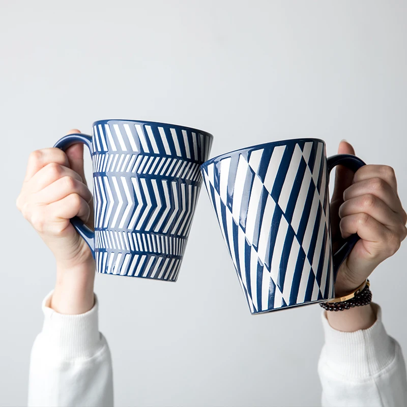 450ML Household Ceramic Milk Coffee Cup Open Design Creative Embossing Large Cup Lovers' Mug Drinking Water In The Office
450ML Household Ceramic Milk Coffee Cup Open Design Creative Embossing Large Cup Lovers' Mug Drinking Water In The Office