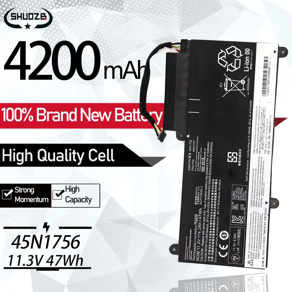 SHUOZB 45N1756 Laptop Battery For Lenovo ThinkPad E450 E450C E460 E460C E455 E465 E465C 45N1757 45N1752 45N1753 45N1754 45N1755
SHUOZB 45N1756 Laptop Battery For Lenovo ThinkPad E450 E450C E460 E460C E455 E465 E465C 45N1757 45N1752 45N1753 45N1754 45N1755
