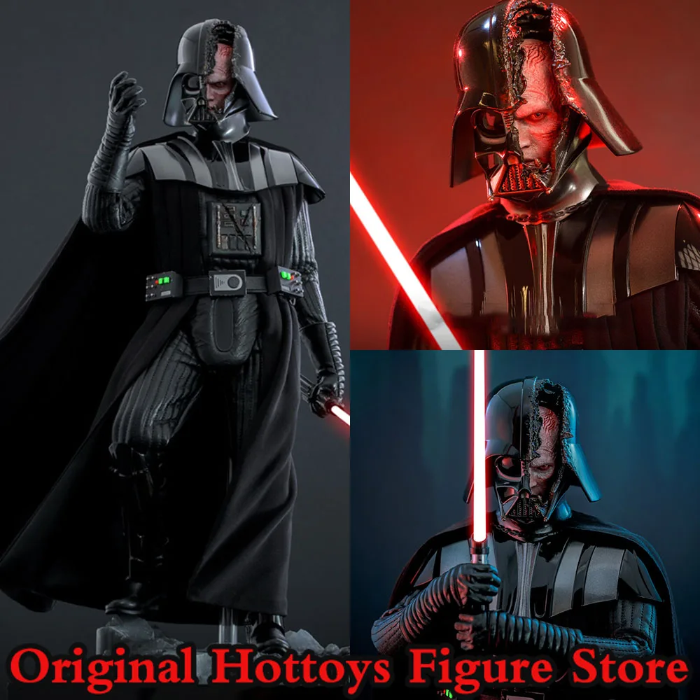 

HOTTOYS HT DX27 1/6 Scale Men Soldier Obi-Wan Kenobi Battle Damaged Black Knight Darth Vader Full Set 12'' Action Figure Toys