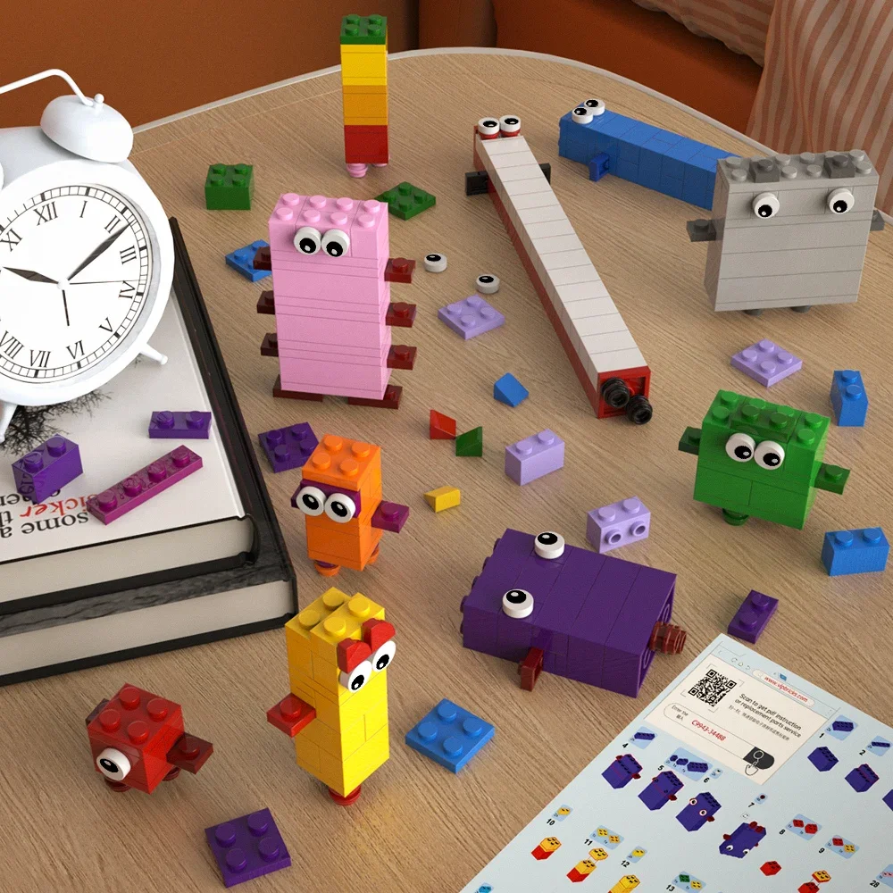 MOC-décennie s numérotés pour enfants, ensemble de briques de construction une pièce, jouets créatifs, cadeaux d'anniversaire, 257 pièces 3