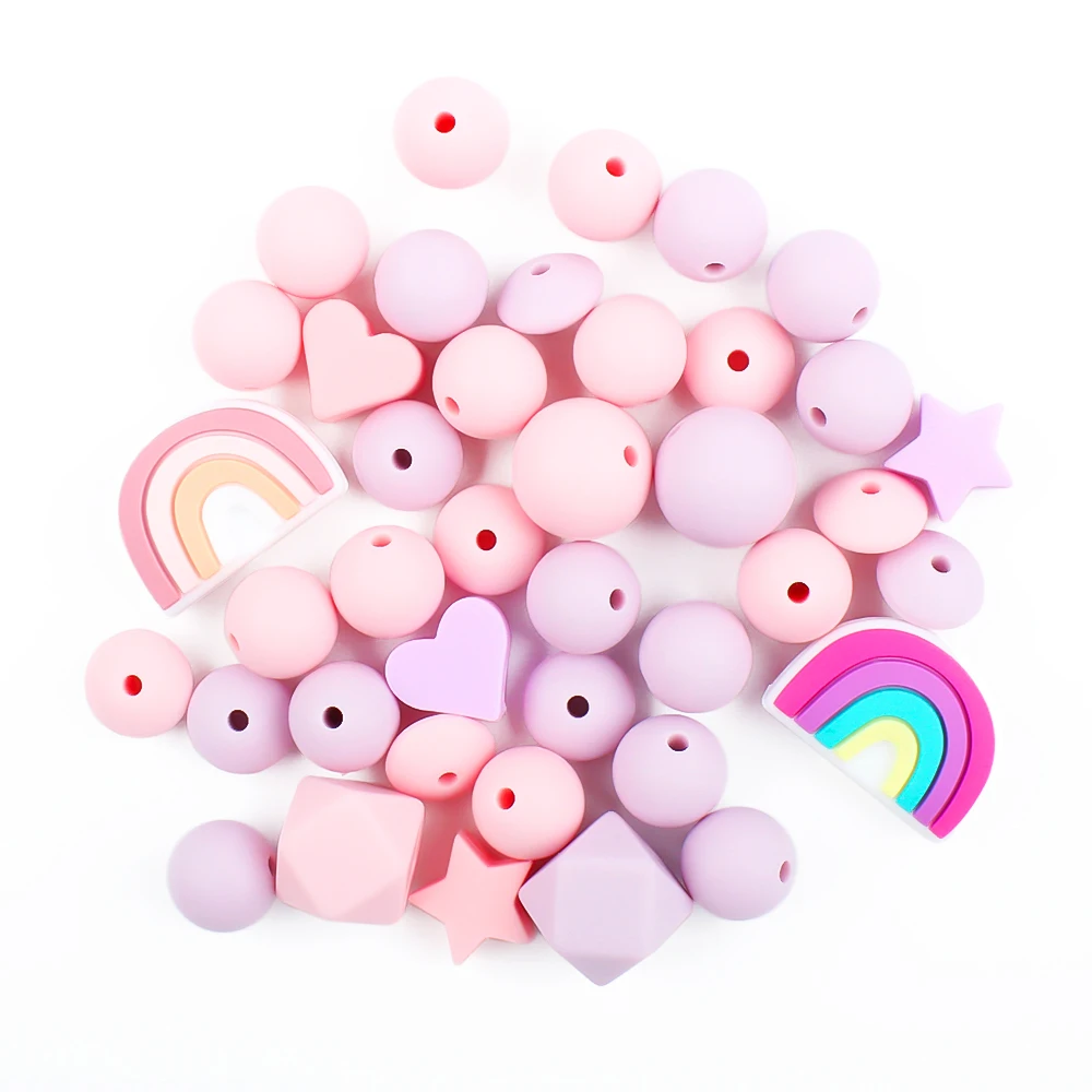 40Pcs/set Baby Star Heart Cartoon Animal Silicone Beads Diy Accessories Teething Beads for Making Pacifier Clips Chain Bracelet
40Pcs/set Baby Star Heart Cartoon Animal Silicone Beads Diy Accessories Teething Beads for Making Pacifier Clips Chain Bracelet