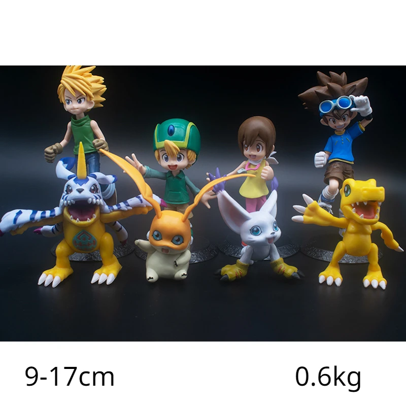 8Pcs Digimon Adventure Figure 9-17cm Yagami Taichi Agumon Ishida Yamato Gabumon Yagami Hikari Tailmon Takaishi Takeru Patamon
8Pcs Digimon Adventure Figure 9-17cm Yagami Taichi Agumon Ishida Yamato Gabumon Yagami Hikari Tailmon Takaishi Takeru Patamon