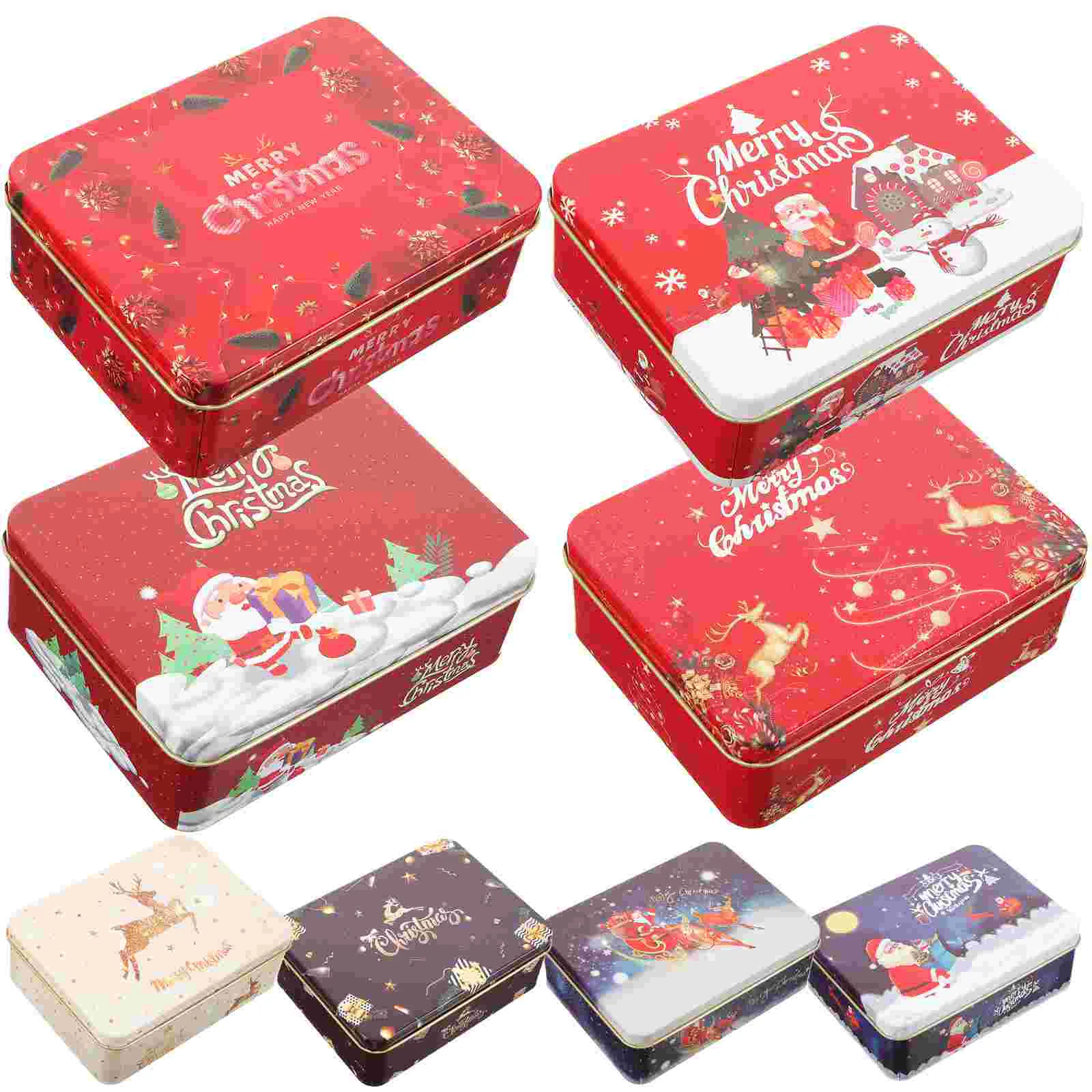 

Рождественская подарочная карта, жестяные коробки, рождественские металлические подарочные коробки, подарочные коробки с крышками, жестяная коробка для карт 12 см, благословение, коробка для карт
