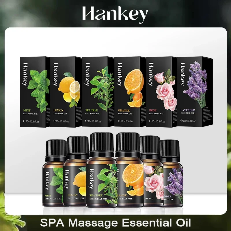 

HANKEY 10ml Essential Oil Water Soluble for Aromatherapy Diffuser Humidifier Room Fresheners Stress Relief Rose Lily Lavender
