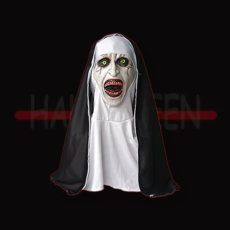 Horror Nun Mask for Halloween Costume, Latex Headscarf, Full Head Mask Supplies, Masquerade Party Cosplay
Horror Nun Mask for Halloween Costume, Latex Headscarf, Full Head Mask Supplies, Masquerade Party Cosplay