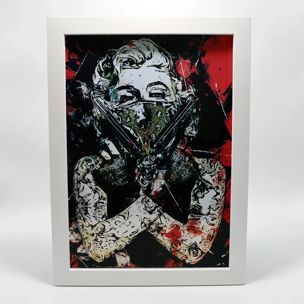 

Тату-плакат с большим черепом, винтажный фотоальбом смерти, водостойкая виниловая струйная печать, наклейка для украшения стен A6