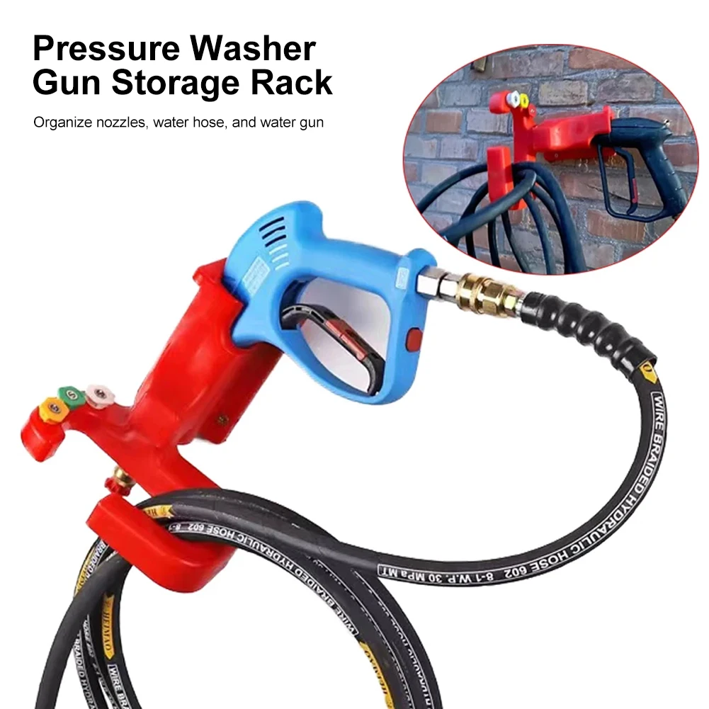 High Pressure Washer Gun Holder Wall Mounted Hanging Rack Organizer for Pressure Washer Gun Nozzles Water Hose for Garage Shop
High Pressure Washer Gun Holder Wall Mounted Hanging Rack Organizer for Pressure Washer Gun Nozzles Water Hose for Garage Shop