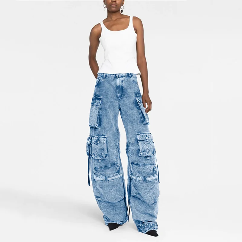 2023 Autumn/Winter Fashion Spliced Multi Pocket Workwear Trousers Street Wash Old Long Wide Leg Trouser Jeans Baggy Streetwear
2023 Autumn/Winter Fashion Spliced Multi Pocket Workwear Trousers Street Wash Old Long Wide Leg Trouser Jeans Baggy Streetwear