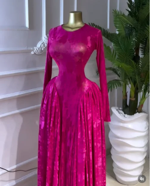 CM.YAYA Women O-neck Long Sleeve Pleated Inner A-line Maxi Dress 2026 Evening Sexy Party Birthday Vacation Long Dresses Vestidos 84 S0f59573b0c004c0a91dc69420f5f39f97
