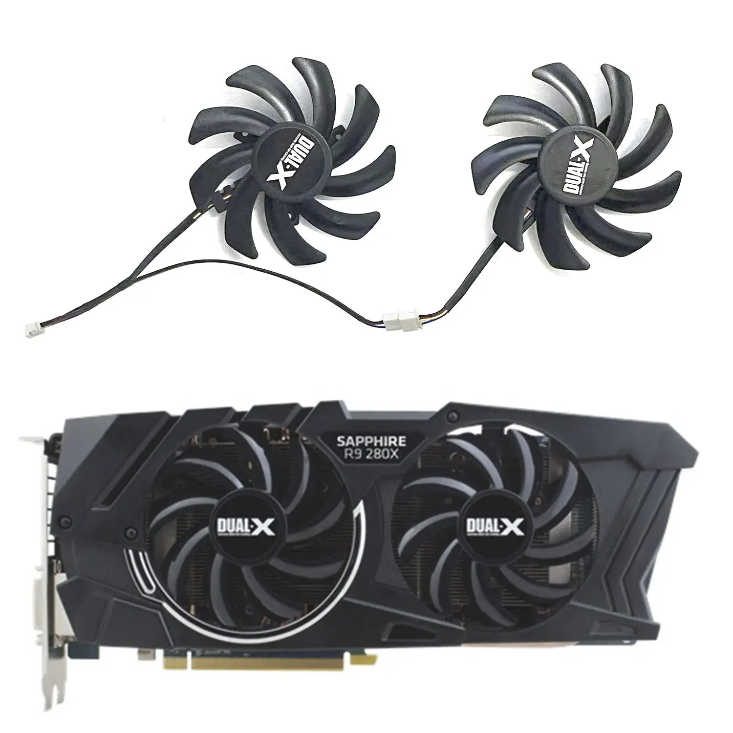 Brand new 85MM 4PIN DC 12V 0.35A FDC10H12S9-C FD7010H12S suitable for Sapphire R9 270 280X HD7870 HD7950 HD6850 graphics card 
Brand new 85MM 4PIN DC 12V 0.35A FDC10H12S9-C FD7010H12S suitable for Sapphire R9 270 280X HD7870 HD7950 HD6850 graphics card