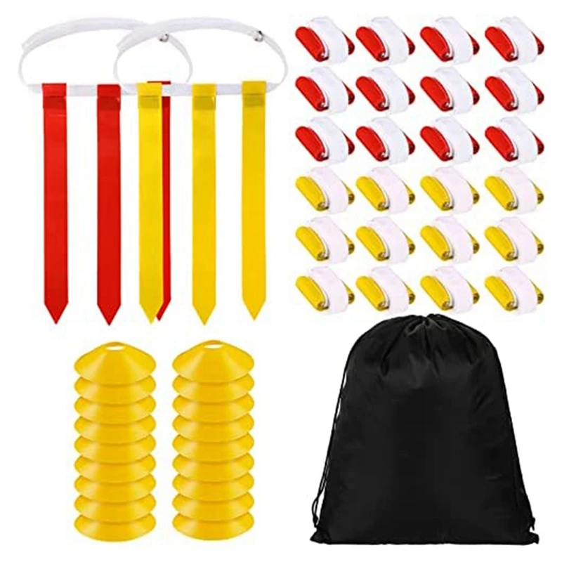 24 Players Flag Football Belts And Flags Set,Includes 24 Belt,72 Flags 18 Cones With Carrying Bag For Teens Training
24 Players Flag Football Belts And Flags Set,Includes 24 Belt,72 Flags 18 Cones With Carrying Bag For Teens Training