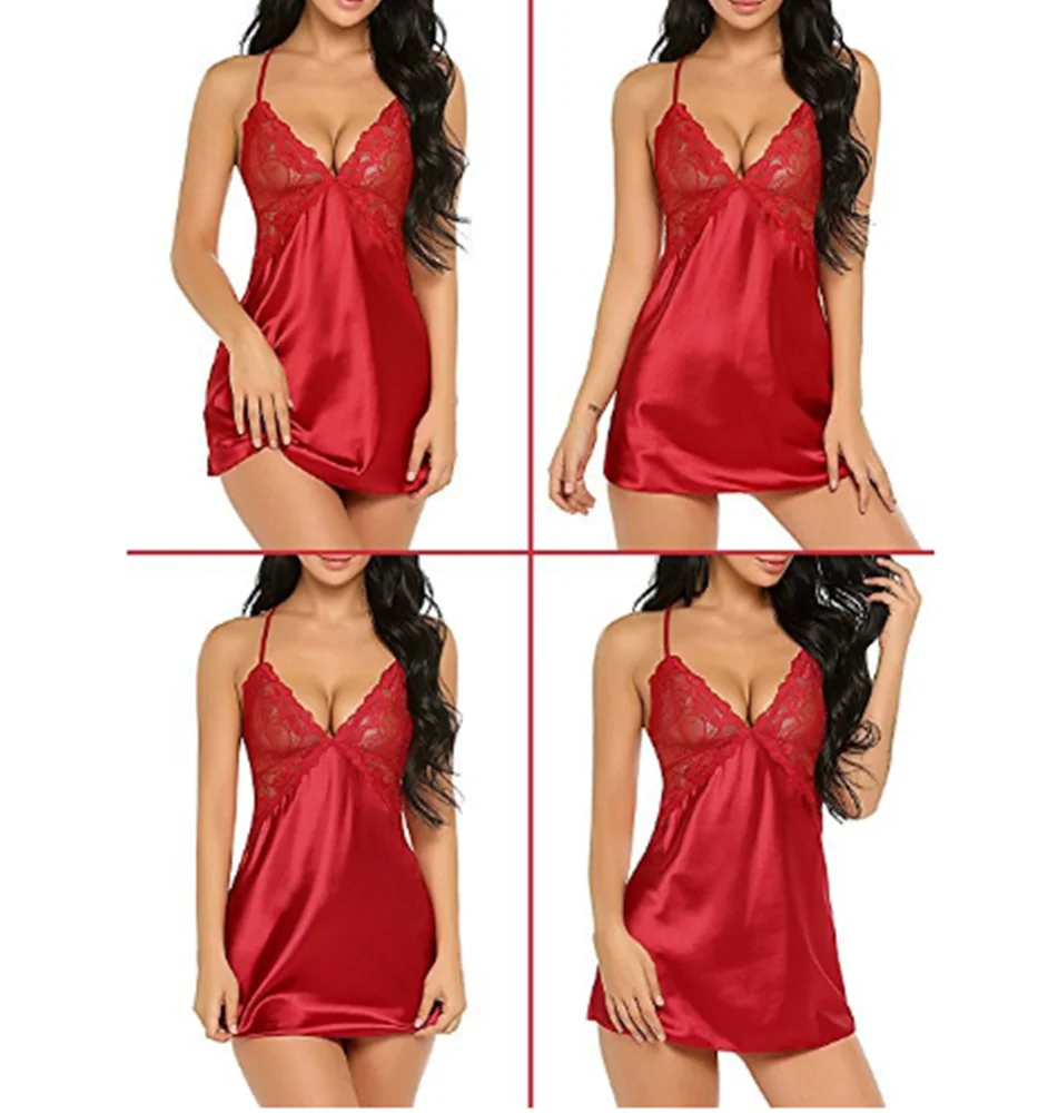 Ensemble de lingerie sexy pour femme, soutien-gorge fin, robe érotique, entrejambe une pièce, vêtements pour femme, tenue dos nu en V profond 4