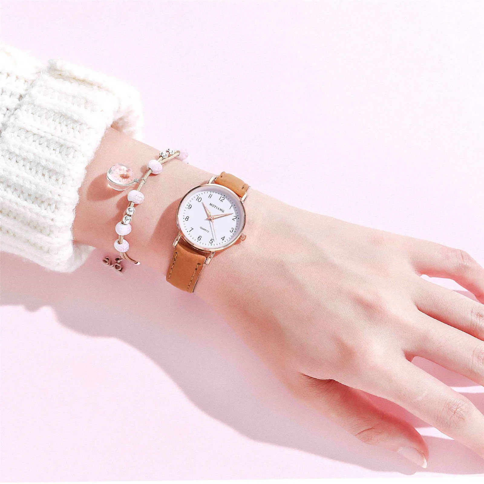 

Simple Elegant Watch For Women Retro Leather Watchband Dress Fashion Watch Clock Watch Women 2024 New Relogio Feminino