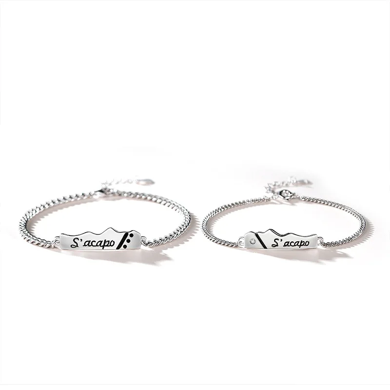 Браслет из серебра 100% пробы с подвесками в виде глубокой любви для влюбленных пар
Браслет из серебра 100% пробы с подвесками в виде глубокой любви для влюбленных пар