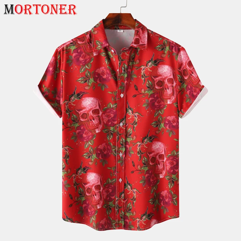 Mens Vintage Demon Horror Skull 3D Printed Hawaiian Shirt Short Sleeve Oversized Casual Shirt Men Halloween Cosplay Costume Shir 
Mens Vintage Demon Horror Skull 3D Printed Hawaiian Shirt Short Sleeve Oversized Casual Shirt Men Halloween Cosplay Costume Shir