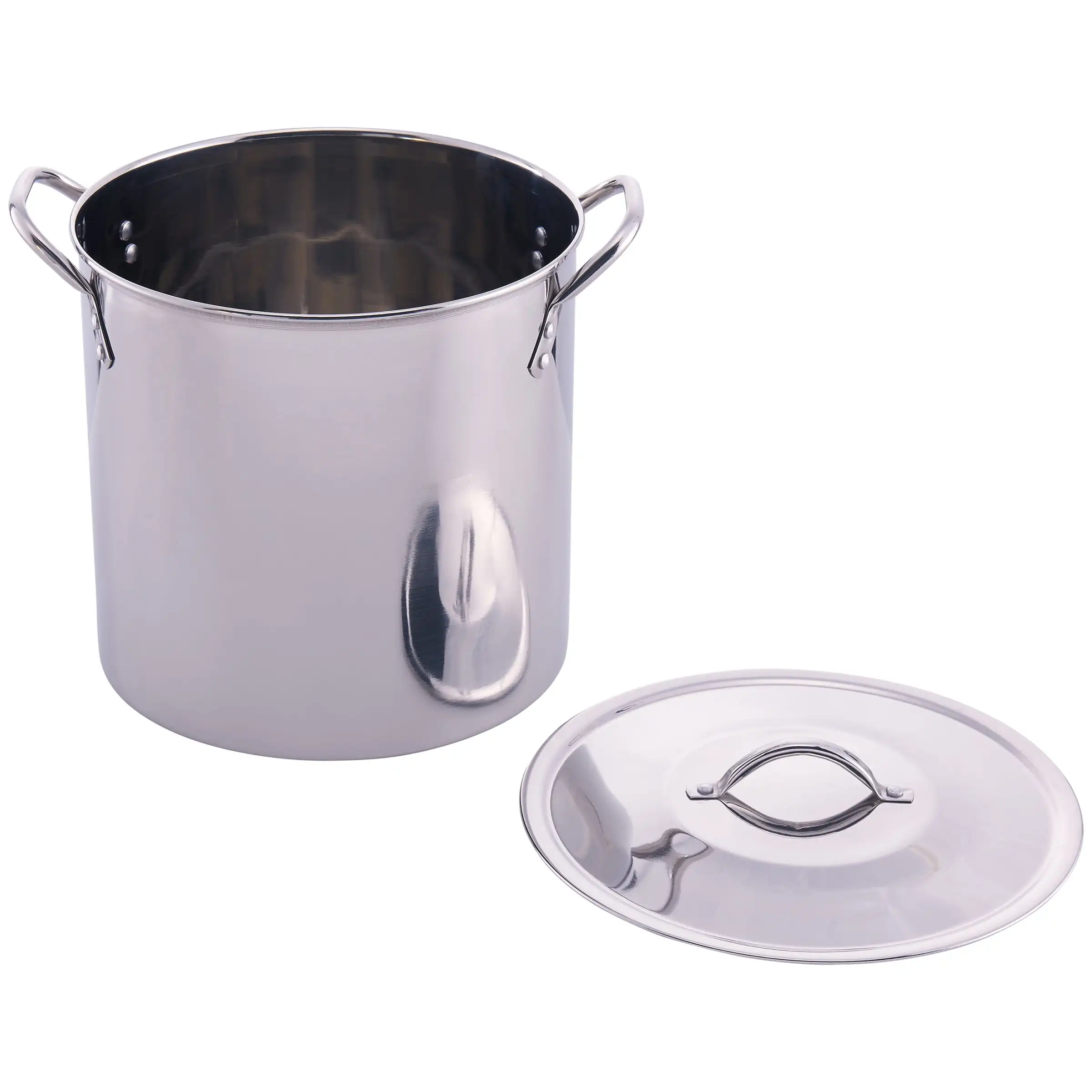 Mainstays 12-Qt Stainless Steel Stock Pot with Metal Lid Has many uses riveting technology extra strength
Mainstays 12-Qt Stainless Steel Stock Pot with Metal Lid Has many uses riveting technology extra strength