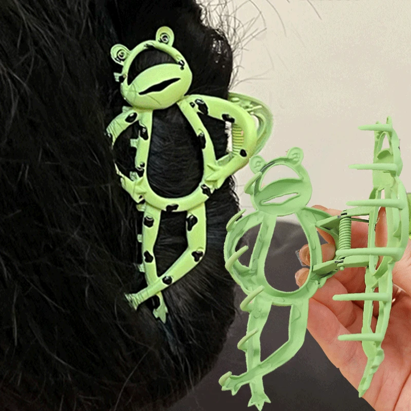 New Cartoon Green Frog Hair Claw Fashion Funny Metal Hair Clip Ponytail Hairpin Women Girls Headdress Hair Accessories Gifts
New Cartoon Green Frog Hair Claw Fashion Funny Metal Hair Clip Ponytail Hairpin Women Girls Headdress Hair Accessories Gifts