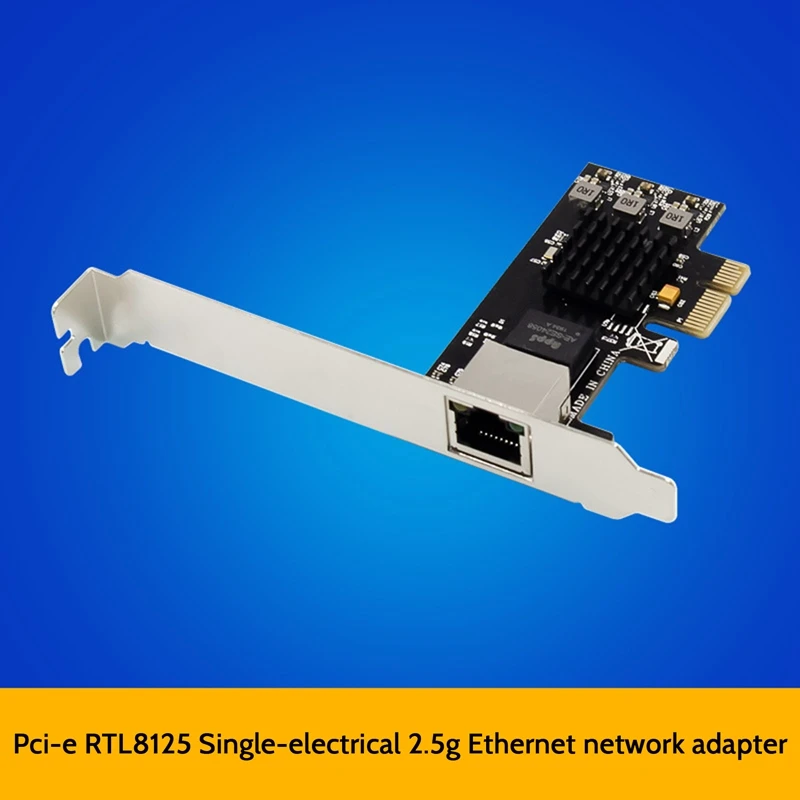 Server Network Card PCIE X1 RTL8125 Adapter Card Single Port 2.5G Gigabit Network Card For Desktop
Server Network Card PCIE X1 RTL8125 Adapter Card Single Port 2.5G Gigabit Network Card For Desktop