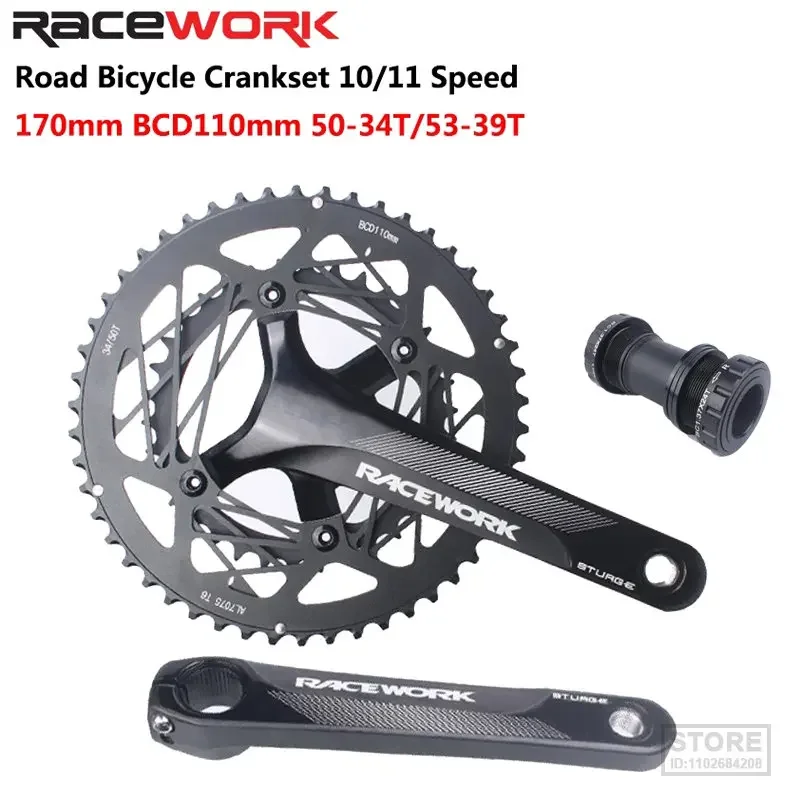 RACEWORK Sturge Road Bike Crankset Hollowtech Crank Arms For bicycle Integrated Candle Pe 2 Crowns 110bcd Connecting Rods Double
RACEWORK Sturge Road Bike Crankset Hollowtech Crank Arms For bicycle Integrated Candle Pe 2 Crowns 110bcd Connecting Rods Double