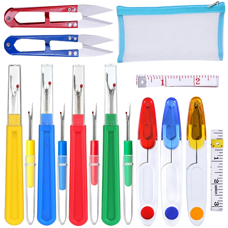 IMZAY Sewing Tools Accessories Set With Seam Ripper Yarn Scissors Tape Measure And Blue Zipper Bag Sewing Craft Tools Kit
IMZAY Sewing Tools Accessories Set With Seam Ripper Yarn Scissors Tape Measure And Blue Zipper Bag Sewing Craft Tools Kit