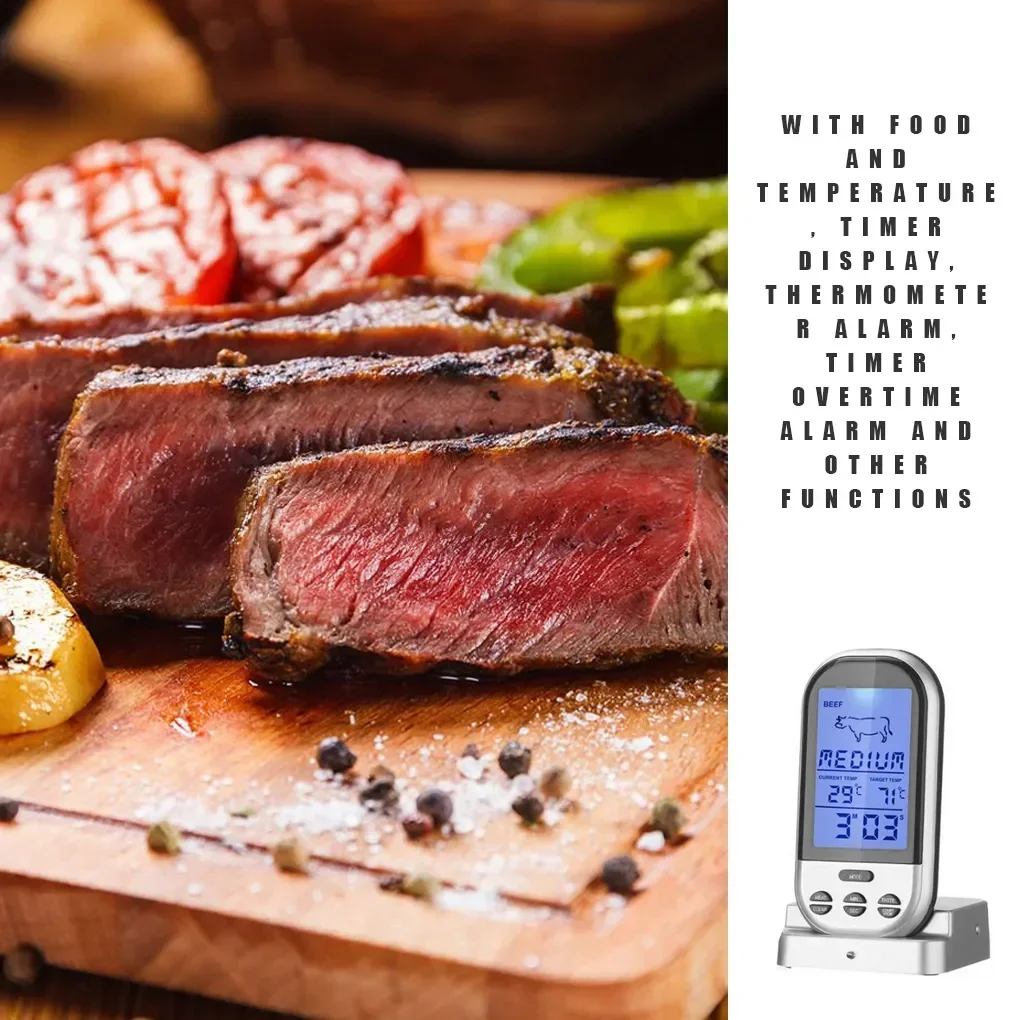 

Cooking Bluetooth Home Wireless Thermometer Tools Thermometers Remote Meat Alarm With Grill Probe Timer Digital Kitchen