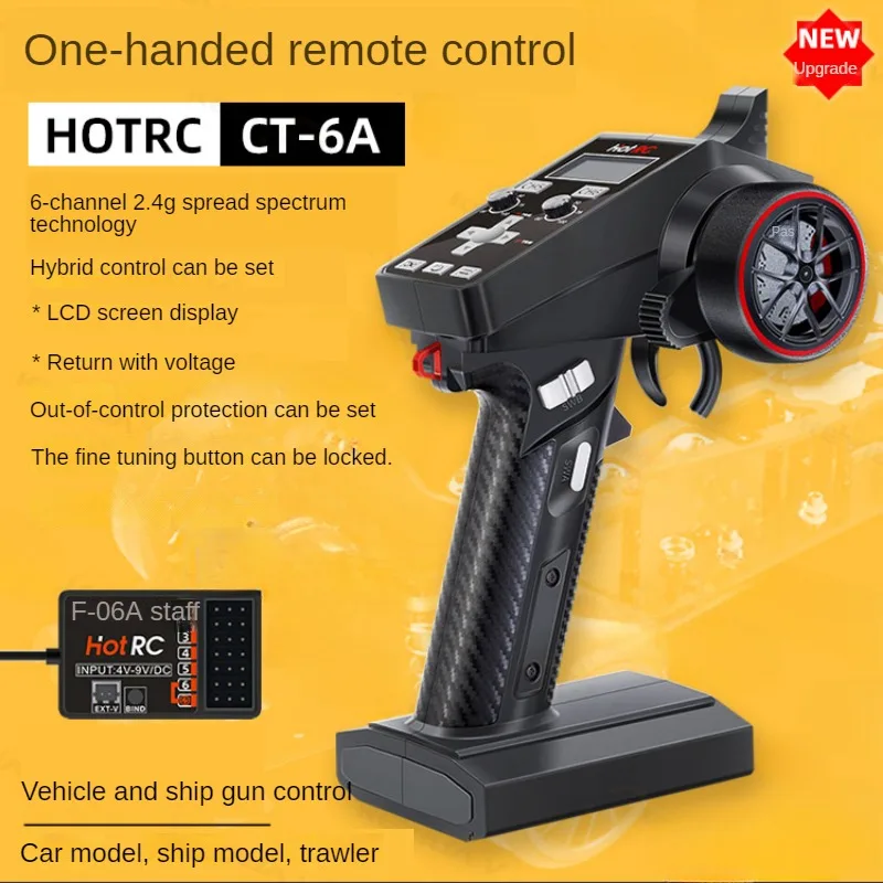 

New Hotrc Model Vehicle Ship Hybrid Control 6-channel 4-channel 2.4g Gun Controlled Remote Control Transmitter Ct-4a/ct-6a