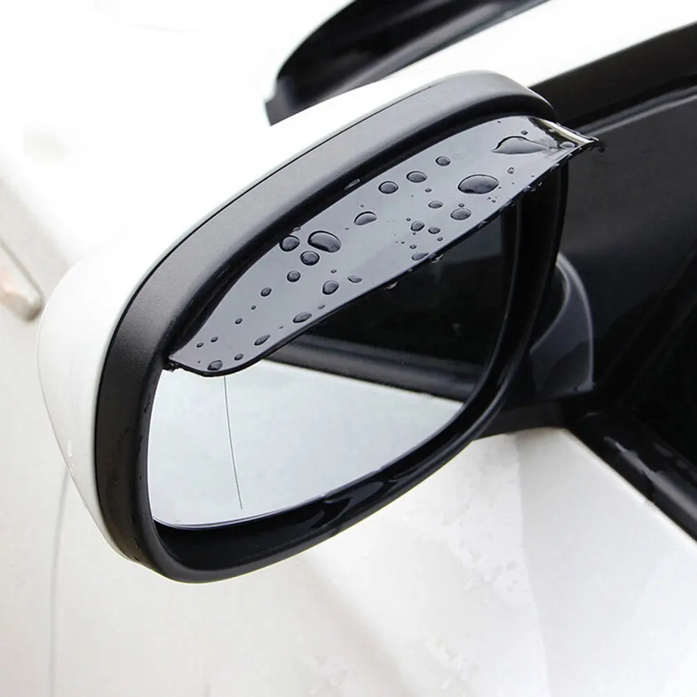 

2pcs Universal Flexible PVC Rearview Mirror Rain Shade Rainproof Blades Car Back Mirror Eyebrow Rain Cover Car Acc