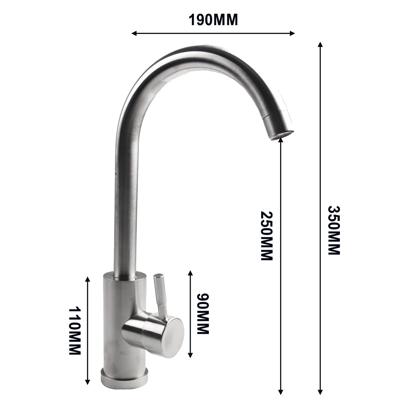 Kitchen Faucet Cold And Hot Mixer Tap 304 Stainless Steel 360 ° Free Rotation Water Tap Deck Mounted Bathtub Sink Faucet
Kitchen Faucet Cold And Hot Mixer Tap 304 Stainless Steel 360 ° Free Rotation Water Tap Deck Mounted Bathtub Sink Faucet