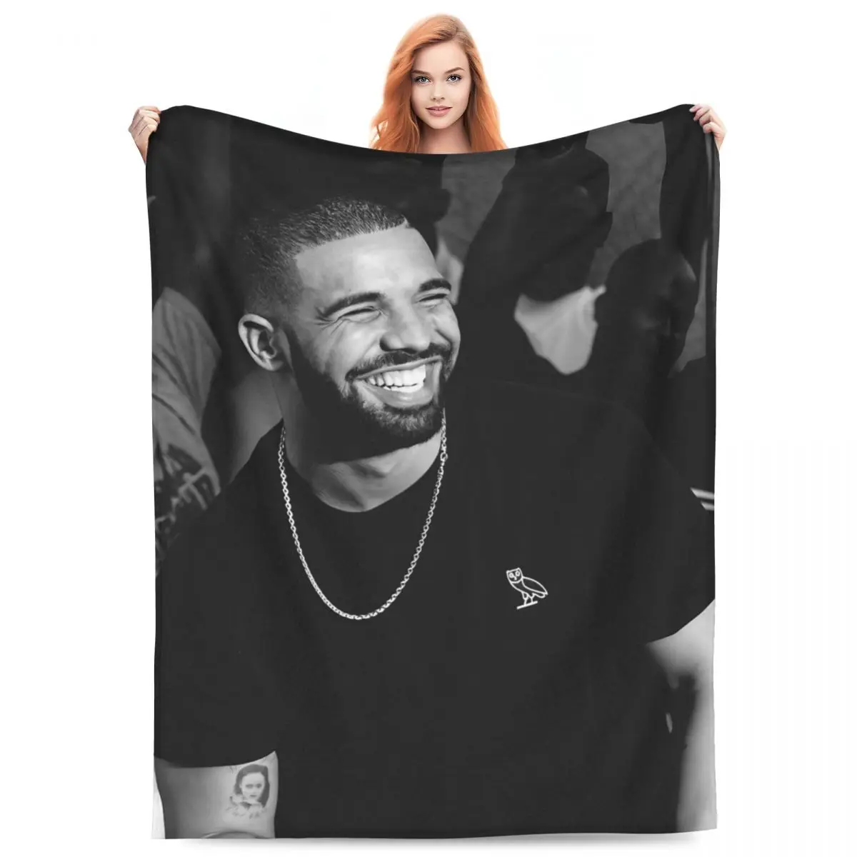 

D-Drake Soft Durable Blanket Canadian Rapper Travelling Throw Blanket Winter Novelty Custom Flannel Bedspread Sofa Bed Cover