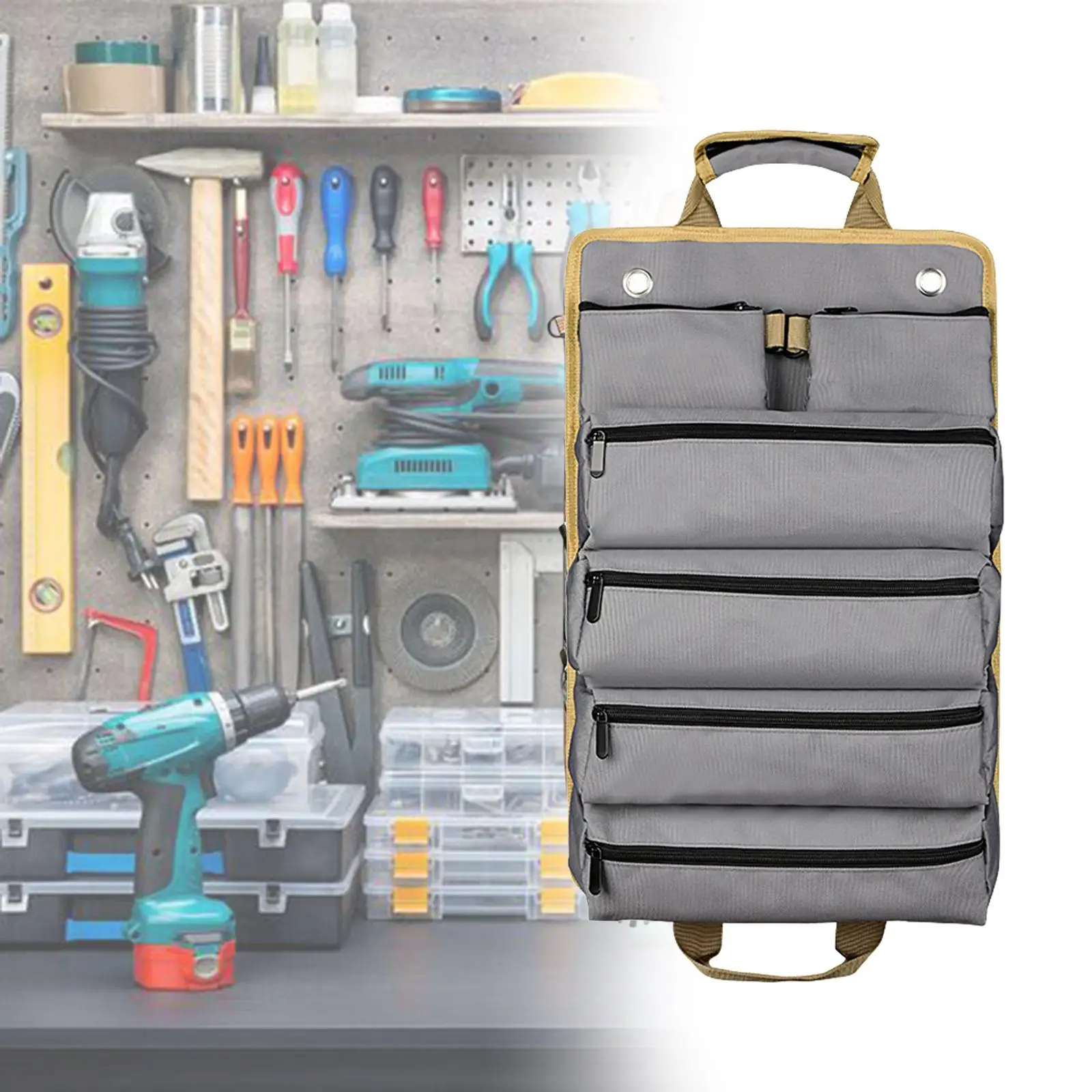Tool Rolling Bag Maintenance Tool Bag Water Resistant Multifunctional Hardware Tools Pouch for Electrician Hobbyist Gifts
Tool Rolling Bag Maintenance Tool Bag Water Resistant Multifunctional Hardware Tools Pouch for Electrician Hobbyist Gifts