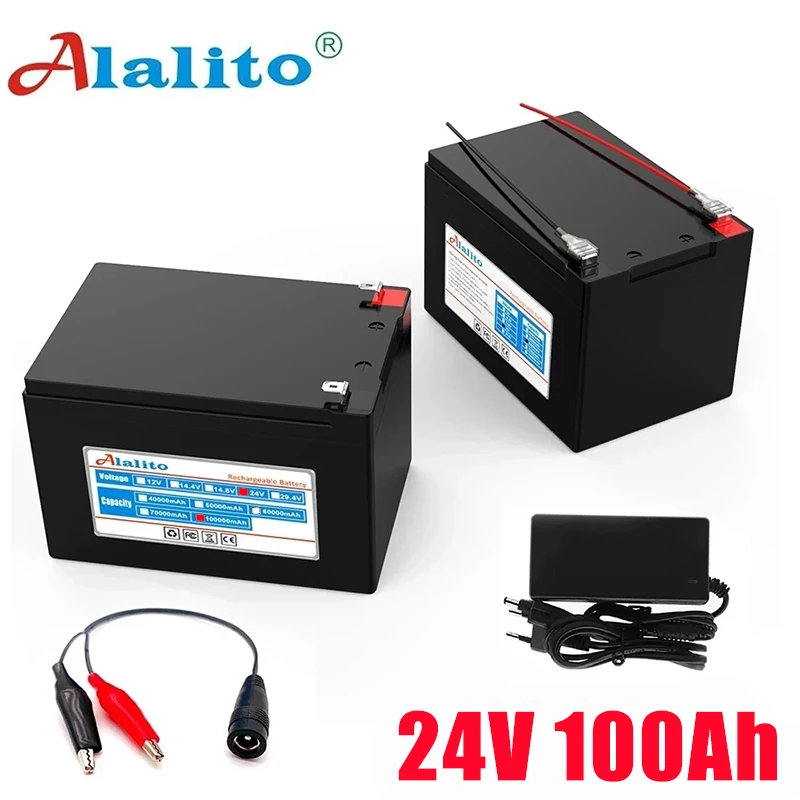 Alalito High Capacity 6s4p 24V 60Ah 18650 Battery Pack Lithium Ion Battery 25.2V 60000mAh Bicycle Moped Power Tools Battery
Alalito High Capacity 6s4p 24V 60Ah 18650 Battery Pack Lithium Ion Battery 25.2V 60000mAh Bicycle Moped Power Tools Battery