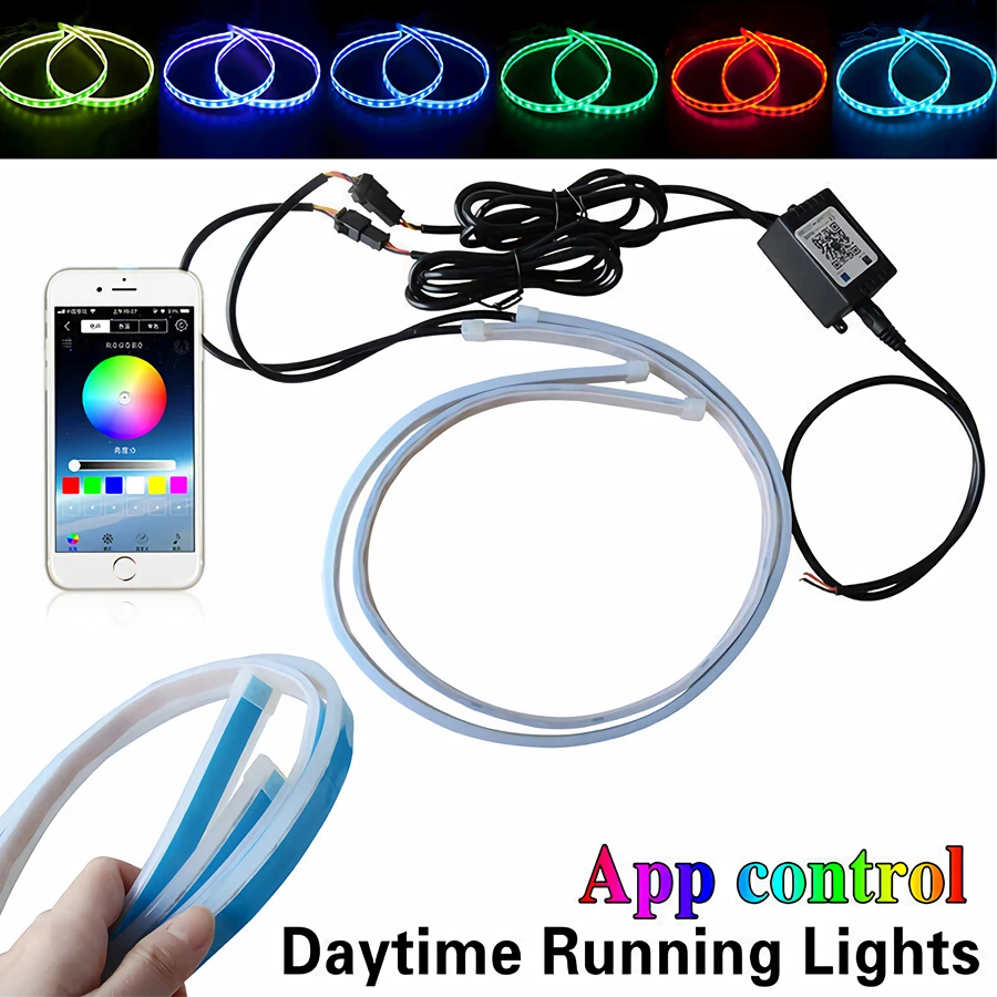 2 PCS Led Daytime Running Lights Drl LED Car Light Auto Headlight Decorative Light Turn Signal Lamp With APP Remote Control 12V
2 PCS Led Daytime Running Lights Drl LED Car Light Auto Headlight Decorative Light Turn Signal Lamp With APP Remote Control 12V