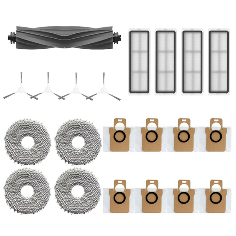 

Для Dreame Bot L10S Pro L10S Ultra Robot Запчасти для пылесоса, резиновая/боковая щетка, фильтр, тряпка для швабры, пылесборник