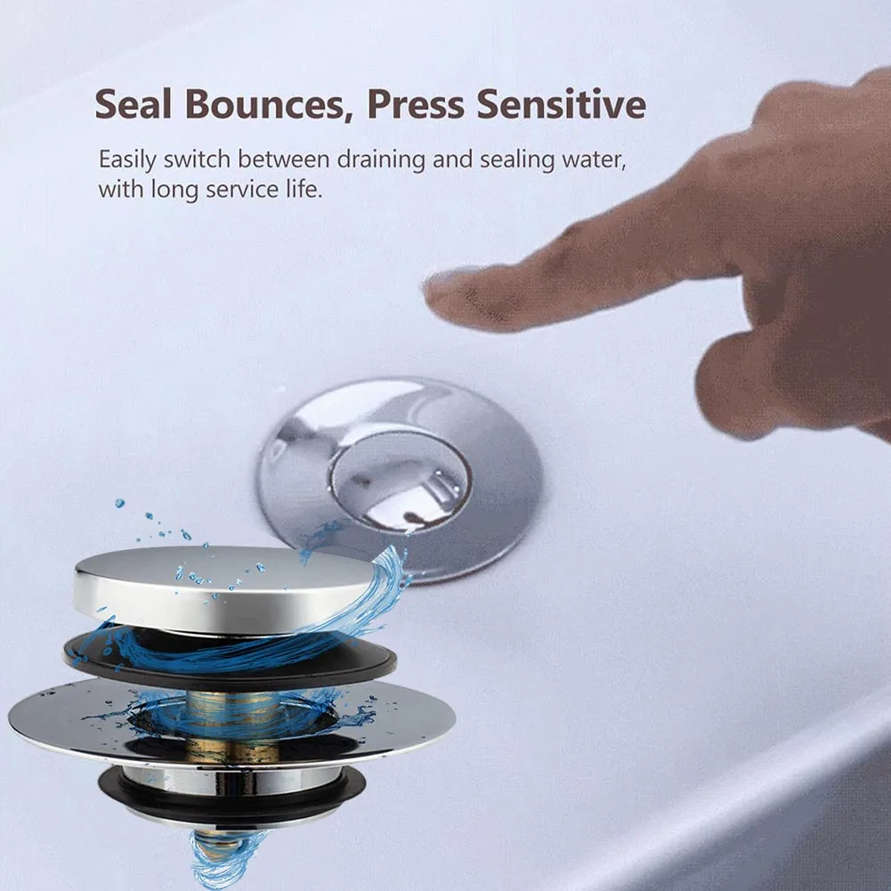Universal Stainless Steel Basin Pop-Up Bounce Core Basin Drain Filter Hair Catcher Sink Strainer Bathtub Stopper Bathroom Tool
Universal Stainless Steel Basin Pop-Up Bounce Core Basin Drain Filter Hair Catcher Sink Strainer Bathtub Stopper Bathroom Tool