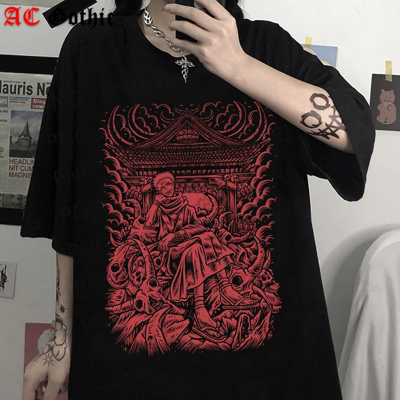 Gothic Streetwear Jujutsu Kaisen Anime Print Aesthetic Women T-shirt Harajuka Oversized T Shirt Hip Hop Casual Tee Women Clothes
Gothic Streetwear Jujutsu Kaisen Anime Print Aesthetic Women T-shirt Harajuka Oversized T Shirt Hip Hop Casual Tee Women Clothes