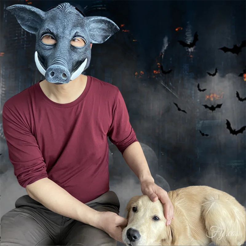 Pig Mask Horror Demon Half Face Realistic Latex Rave Cosplay Animal Creepy Wild Boar Teeth Head Cover Halloween Costume for Men
Pig Mask Horror Demon Half Face Realistic Latex Rave Cosplay Animal Creepy Wild Boar Teeth Head Cover Halloween Costume for Men