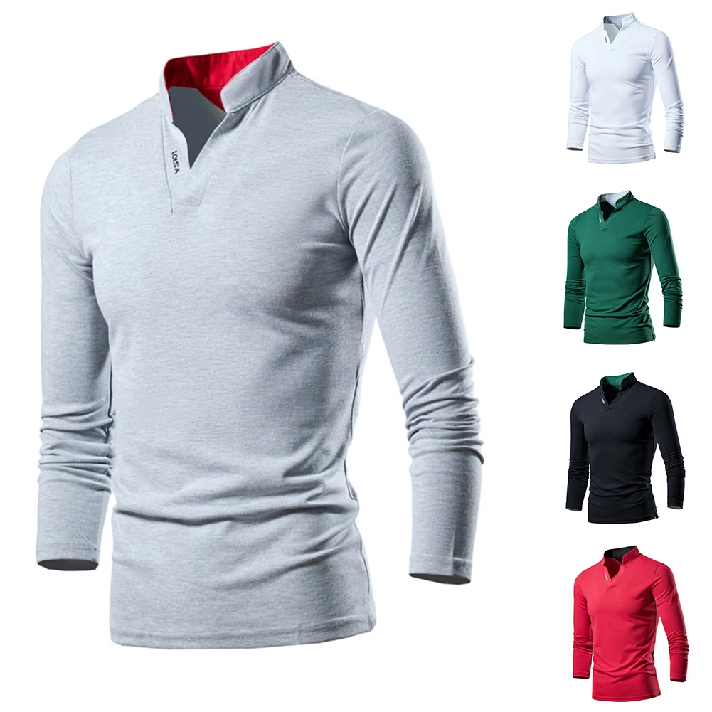 Fashion Brand Pol/o Shirt Men's Casual Korean Solid Color Long-sleeved Tops Men Classic Summer Pol/o Shirt Male T-shirt
Fashion Brand Pol/o Shirt Men's Casual Korean Solid Color Long-sleeved Tops Men Classic Summer Pol/o Shirt Male T-shirt