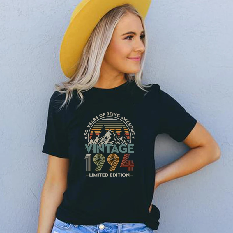 30 Years of Being Awesome Vintage 1994 Limited Edition Women T Shirts 30th Years Old Birthday Clothes Personalized Gift Tshirt
30 Years of Being Awesome Vintage 1994 Limited Edition Women T Shirts 30th Years Old Birthday Clothes Personalized Gift Tshirt