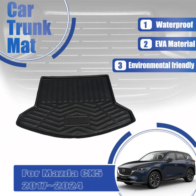 

Car Trunk Mats For Mazda CX-5 CX5 CX 5 KF MK2 2017~2024 Waterproof Rear Trunk Storage Pads EVA Covers Cargo Rug Auto Accessories
