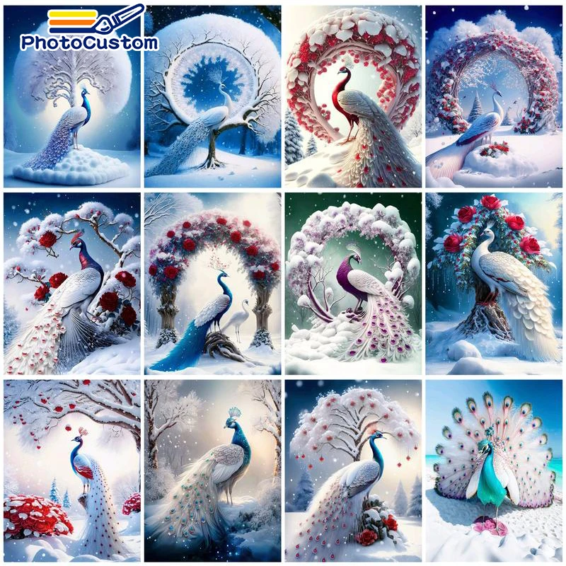 PhotoCustom 40x50cm Frame DIY Painting By Numbers Peacock Animal Oil Painting On Canvas Decor Acrylic Paint Wall Picture Adults
PhotoCustom 40x50cm Frame DIY Painting By Numbers Peacock Animal Oil Painting On Canvas Decor Acrylic Paint Wall Picture Adults