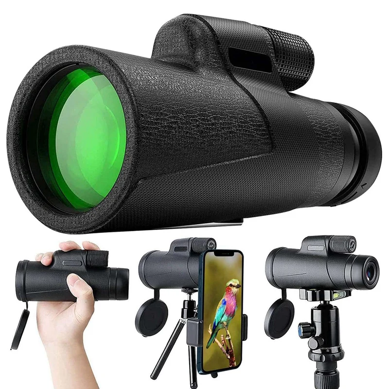Монокулярный телескоп высокого разрешения 12X5 0 с держателем смартфона и штативом для наблюдения за птицами в дикой природе, Походов, Кемпинга
Монокулярный телескоп высокого разрешения 12X5 0 с держателем смартфона и штативом для наблюдения за птицами в дикой природе, Походов, Кемпинга
