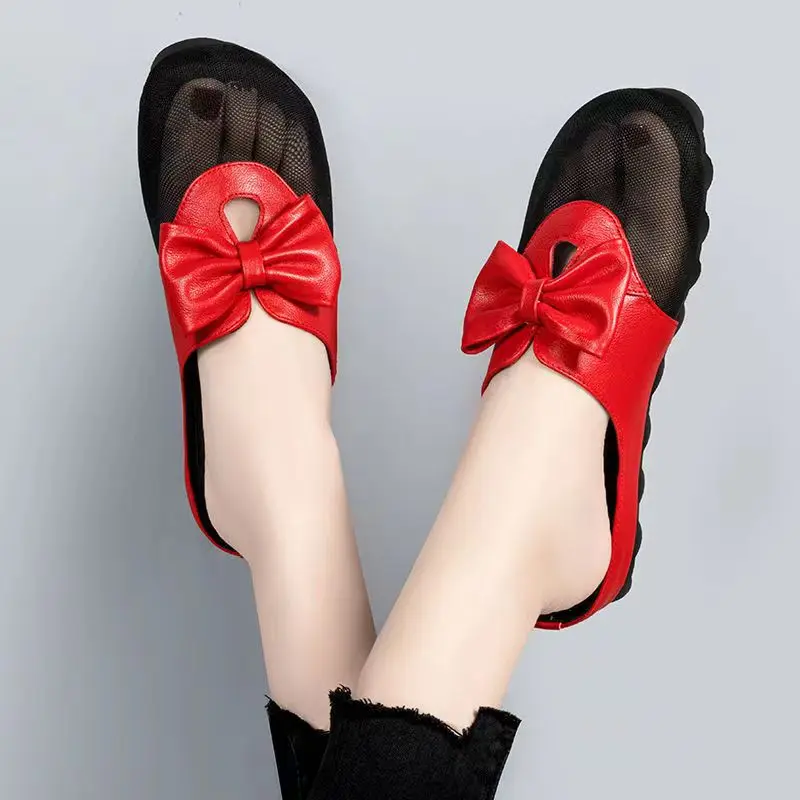 2022 Summer New Sexy Women's Net Yarn Bow Half Slippers All-Match Flat Outdoor Soft Bottom Non-Slip Baotou Sandals and Slippers
2022 Summer New Sexy Women's Net Yarn Bow Half Slippers All-Match Flat Outdoor Soft Bottom Non-Slip Baotou Sandals and Slippers