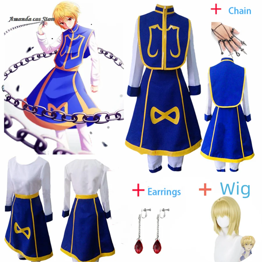 Anime Manga Hunter x Hunter Cosplay Costume Kurapika Chains Ring Earring Shirt Wig Halloween Christmas Party Suit Uniform
Anime Manga Hunter x Hunter Cosplay Costume Kurapika Chains Ring Earring Shirt Wig Halloween Christmas Party Suit Uniform
