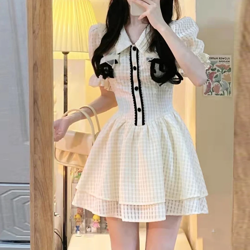 Fashion Ruffle Sweet Kawaii Princess Party Dresses for Women 2024 Summer Female Casual Short Sleeve Chic Slim Mini Dress Vestido
Fashion Ruffle Sweet Kawaii Princess Party Dresses for Women 2024 Summer Female Casual Short Sleeve Chic Slim Mini Dress Vestido