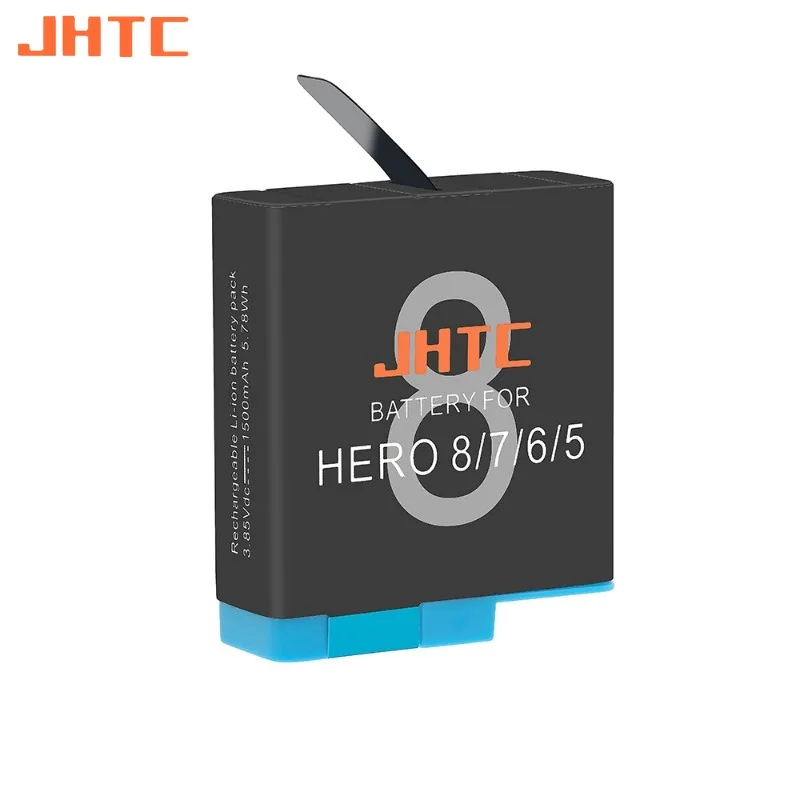 

JHTC For Gopro Hero 8 7 6 5 Black Battery 1500mah Camera for Go Pro Hero8 Hero7 Hero5 Black Batteries Sports Camera Accessories