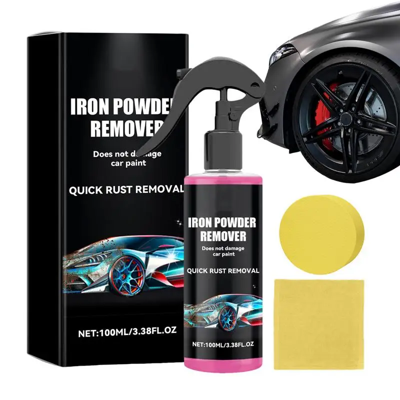 

Multi-purpose Rust Remover Spray 100ML Car Rust Stain Remover Motorcycle Exhaust Pipe Rust Cleaner Includes Sponge And Towel