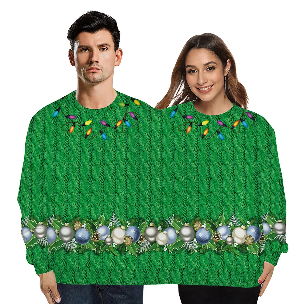 Green Funny Men Women Ugly Christmas Sweater Twinset Crew Neck Christmas Jumpers Sweatshirts 3D Tacky Xmas Pullovers Clothing
Green Funny Men Women Ugly Christmas Sweater Twinset Crew Neck Christmas Jumpers Sweatshirts 3D Tacky Xmas Pullovers Clothing