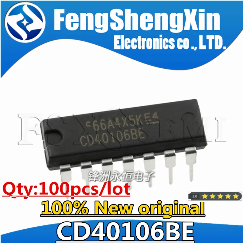 100pcs/lot 100% New CD40106BE DIP-14 CD40106 HEF40106 HCF40106 CMOS Hex Schmitt Triggers IC
100pcs/lot 100% New CD40106BE DIP-14 CD40106 HEF40106 HCF40106 CMOS Hex Schmitt Triggers IC