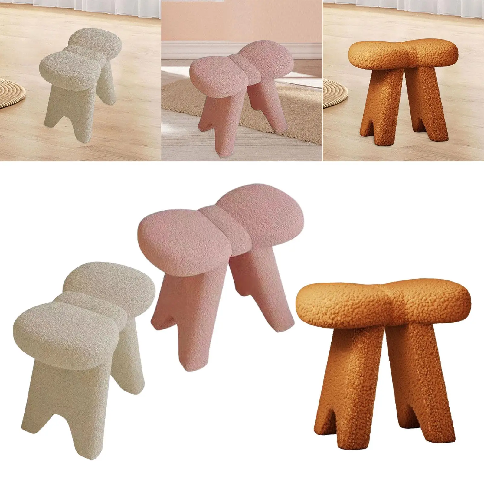 Makeup Vanity Stool Decorative Seating Dressing Stool Upholstered Fashion Footrest Makeup Stool Modern for Bedroom Furniture Makeup Vanity Stool Decorative Seating Dressing Stool Upholstered Fashion Footrest Makeup Stool Modern for Bedroom Furniture